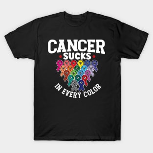 Sucks In Every Color Ribbons Warrior T-Shirt